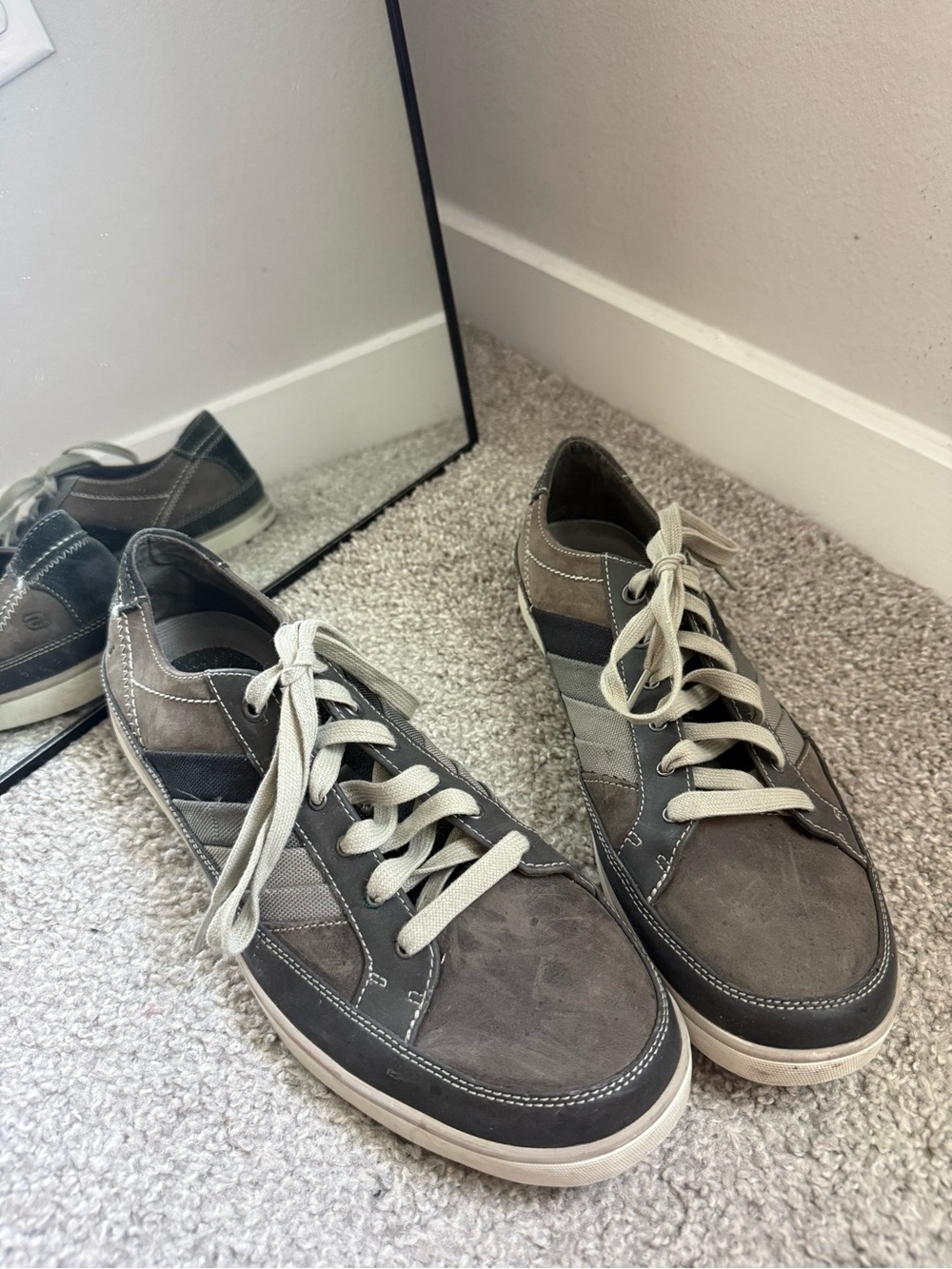 Skechers USA Leather Sneakers Shoes Brown Casual Lace Up SN 62535 Mens Size 13